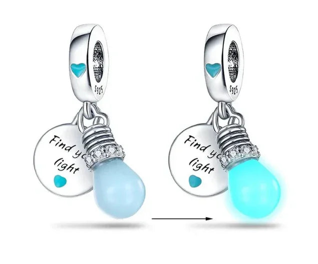 Charm de luz azul